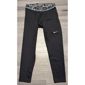 Nike Pro Combat Mens Dri-Fit 3/4 Length‎ Black Compression Leggings Size 2XL